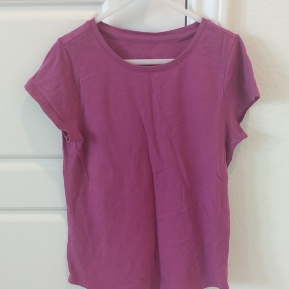 Short Sleeve Crewneck Top - Raspberry Purple